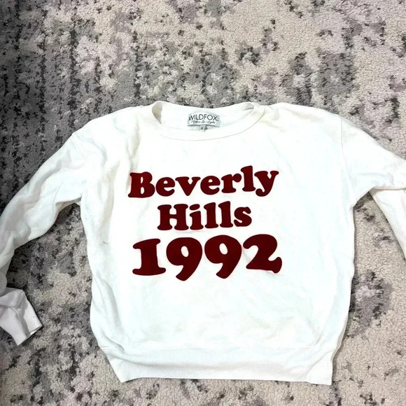 Wildfox Beverly Hills Crop Sweater - Size Small - Picture 2 of 3